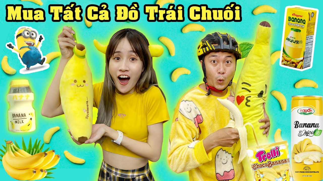 Thử Thách Mua Tất Cả Đồ Hình Chuối Tại Shop Vê Vê House - Vê Vê Channel