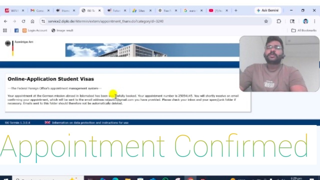 Make appointment german consulate portal | How to book appointment for german student visa islamabad