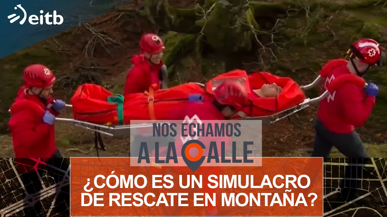 ¿Cómo es un simulacro de rescate en montaña de la Cruz Roja Bizkaia?