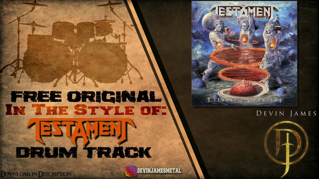 Testament Styled Free Original Drum Track - 184 BPM (FREE WAV & DRUM MIDI DOWNLOAD)