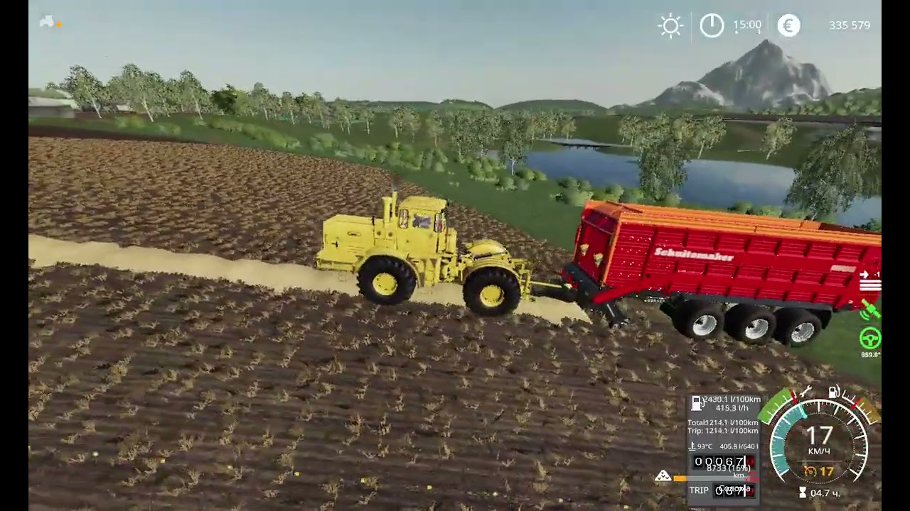 Farming Simulator 19.:Карта Балдейкино:Сбор пшеницы и подбор соломы. Cерия 50.