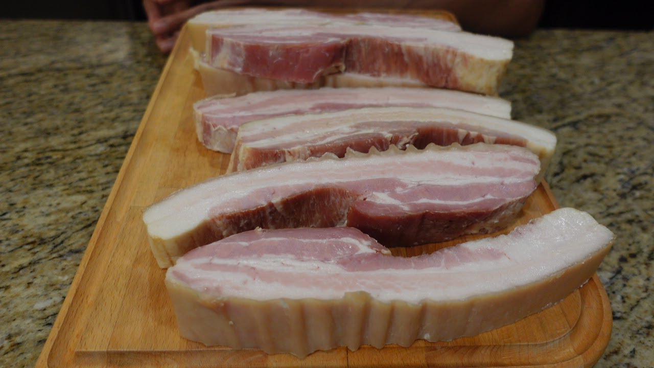 Thick Slab Bacon with Homemade BBQ Bourbon Glaze