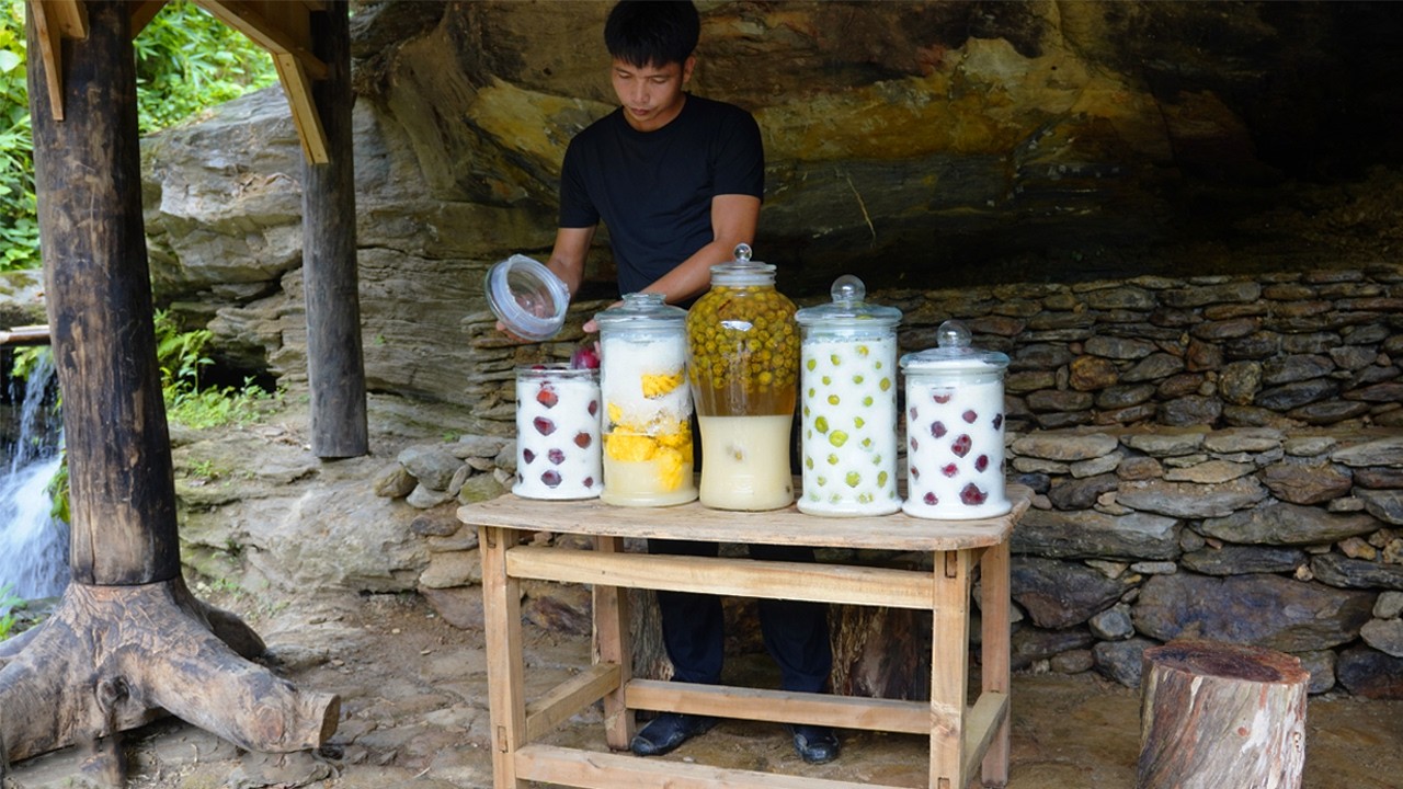 Foraging Bamboo Shoots & Selling Them at the Market | Making Fruit Syrup | Life in My Forest Farm