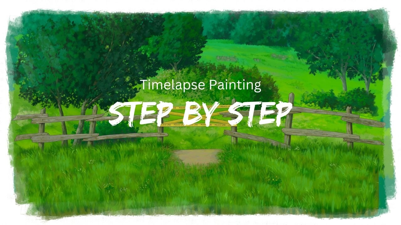 🔴 Drawing Background Art like Ghibli in Clip Studio Paint | Timelapse