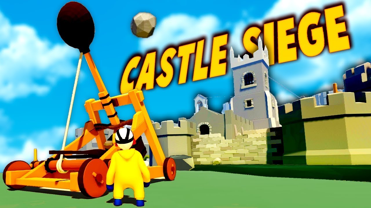 CATAPULT vs CASTLE SIEGE!  Absolutely Hilarious (Human Fall Flat Multiplayer Gameplay Funny Moments)