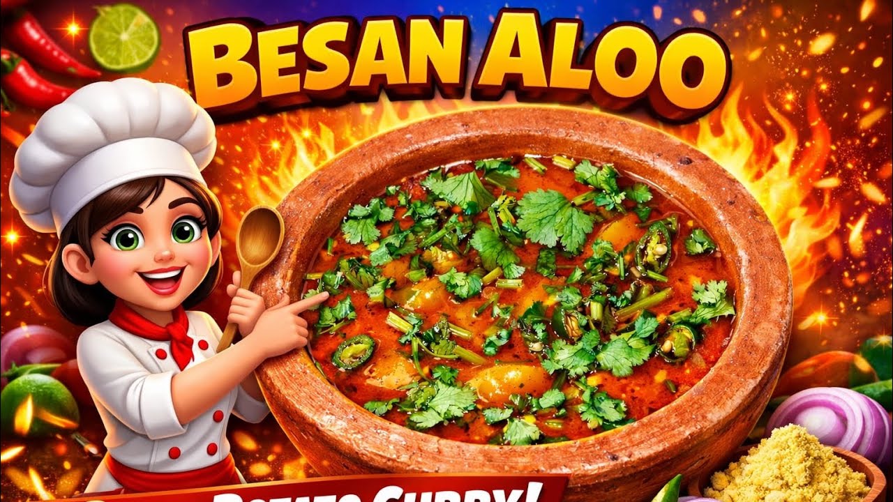 “Village Style Besan Aloo Recipe | Full of Desi Flavors”
