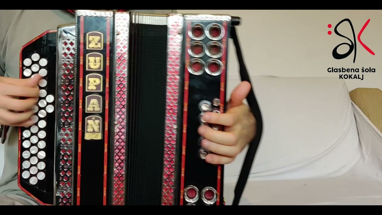 Lekcija za diatonično harmoniko - Čuki - Na zdravje (C F B) #40