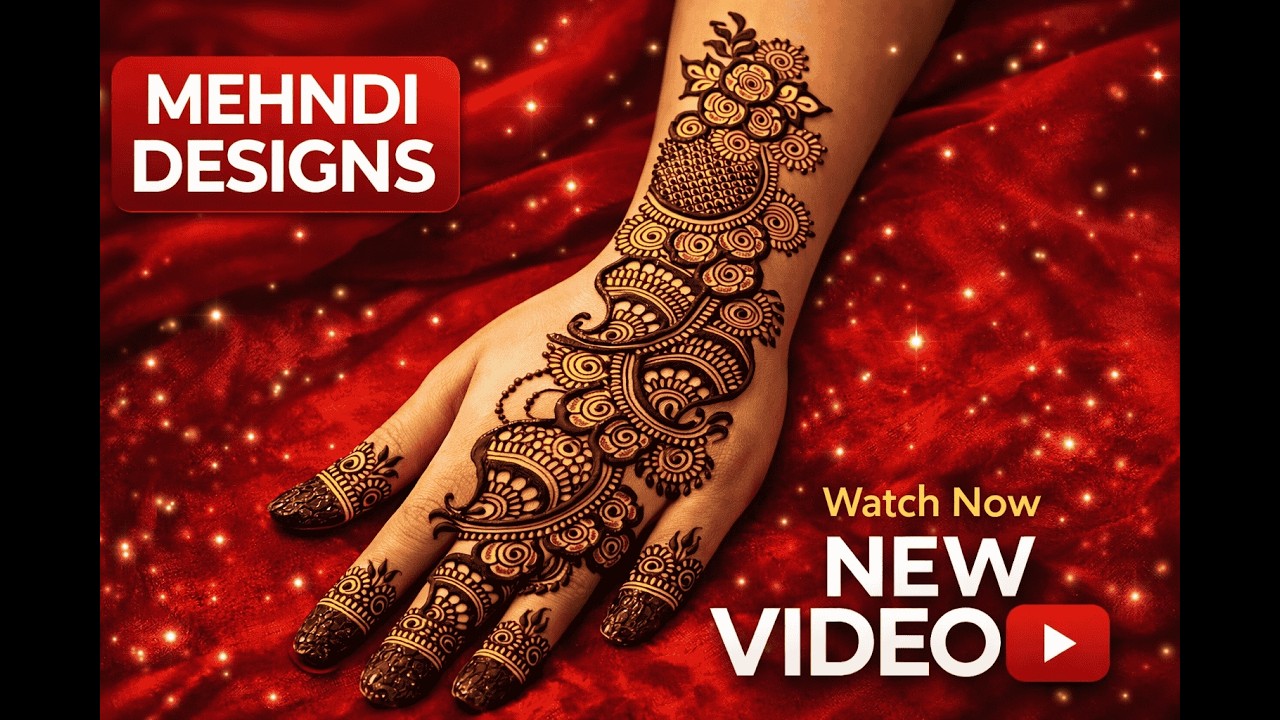 Different 3 Types of Arabic Mehndi for Eid | Beautiful Eid Mehandi Design | Simple mehndi design