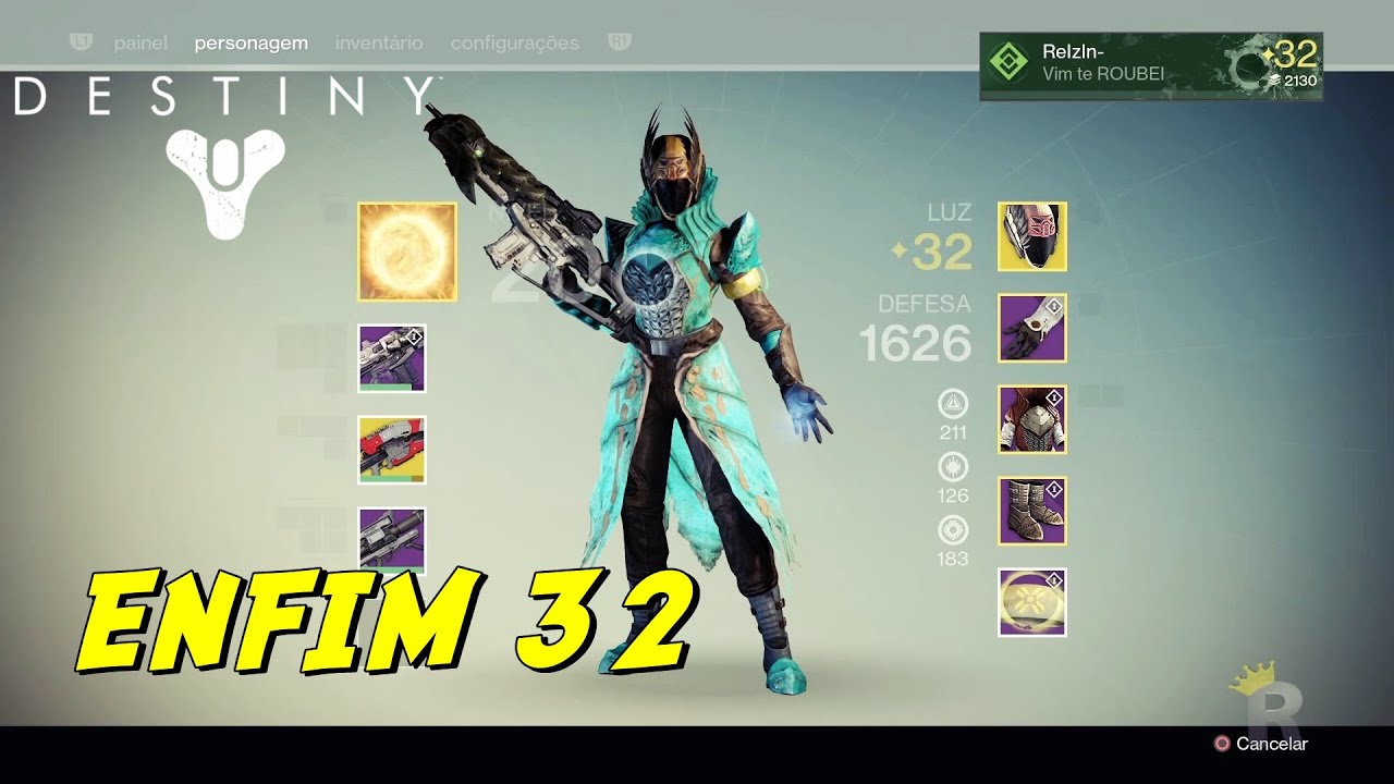 DESTINY - Qual melhor equipamento pra Arcano? ENFIM NÍVEL 32!