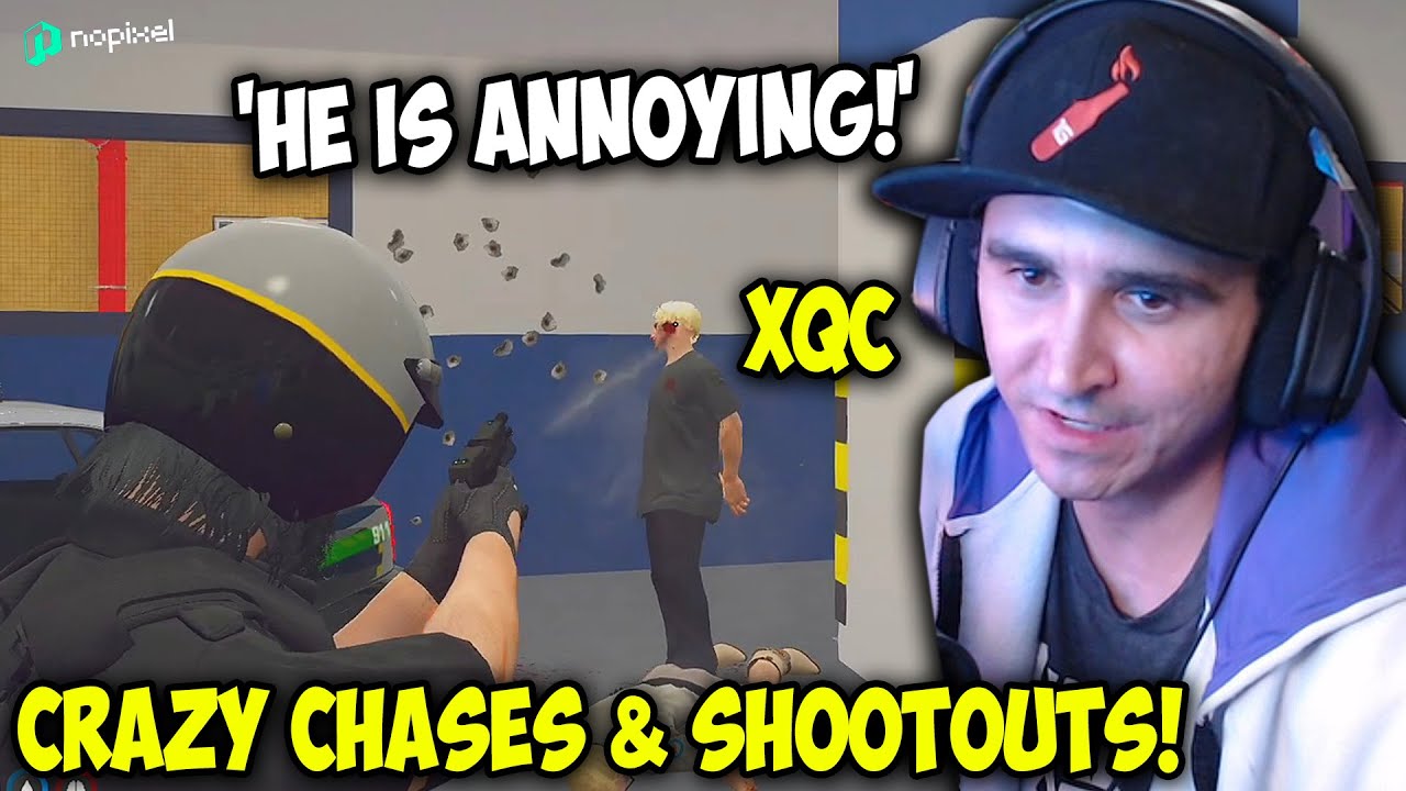 Summit1g GETS ANNOYED By XQC And SHOOTS HIM After CRAZY CHASES AND SHOOTOUTS! | GTA 5 NoPixel RP