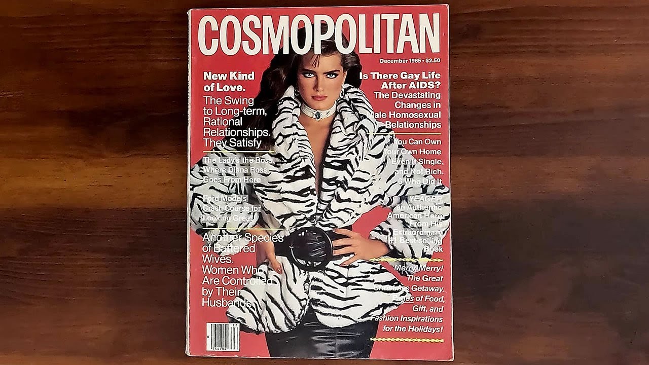 🎄Cosmopolitan December 1985 Brooke Shields, Diana Ross | ASMR Magazine Flip Through