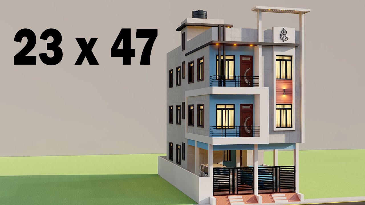 किराये के लिए सबसे अच्छा घर ,23x47 Car Parking Rental House Plan