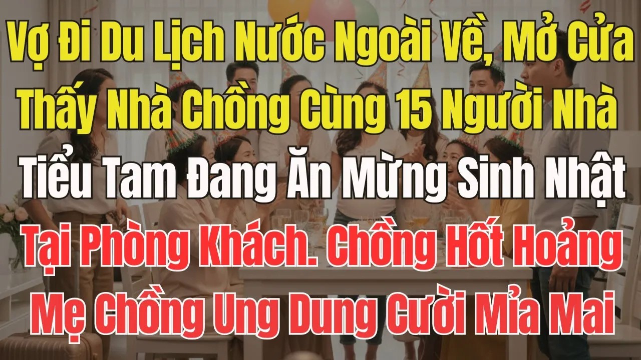 Vợ Đi Du Lịch Về. Vừa Mở Cửa, Cô Thấy 15 Người Nhà Tiểu Tam Ở Trong Phòng Khách. Chồng Hoảng Hốt