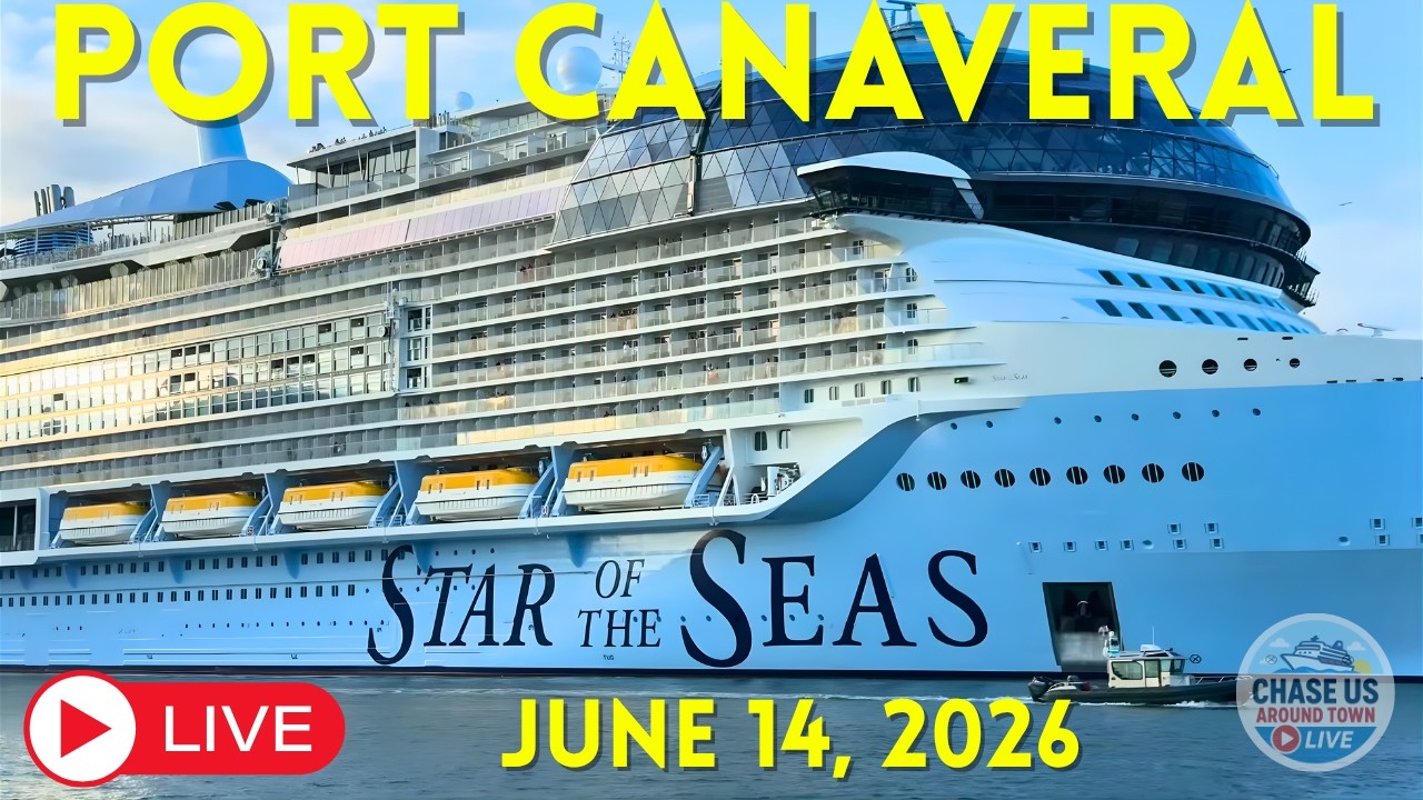 🔴 LIVE: Watching Cruise Ships Leaving Port Canaveral LIVE! (June 14, 2026)