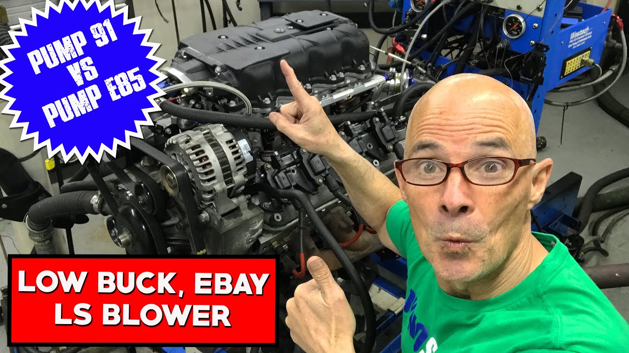 CHEAP, E-BAY CAD BLOWER + LS ADAPTERS-PUMP GAS vs E85 (pt2)
