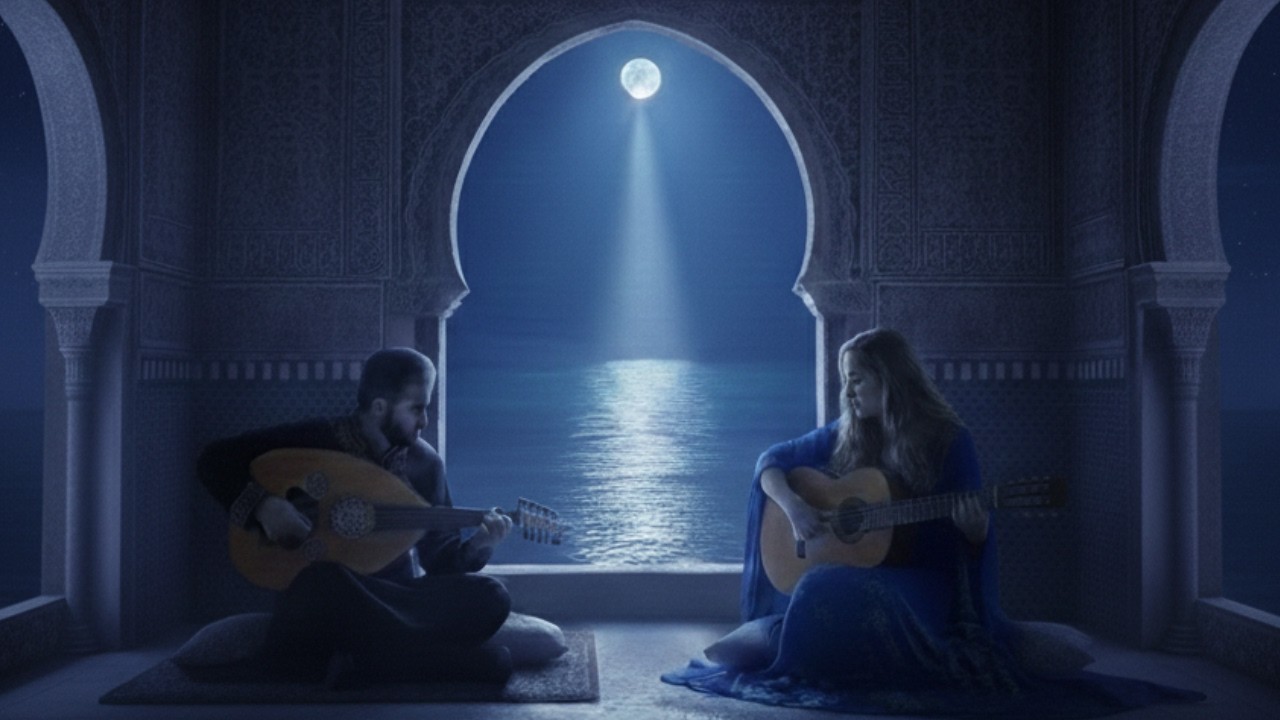 Oud & Spanish Guitar Synergy 02 | 1 Hour of Deep Relaxing Arabic Fusion 🌙✨️