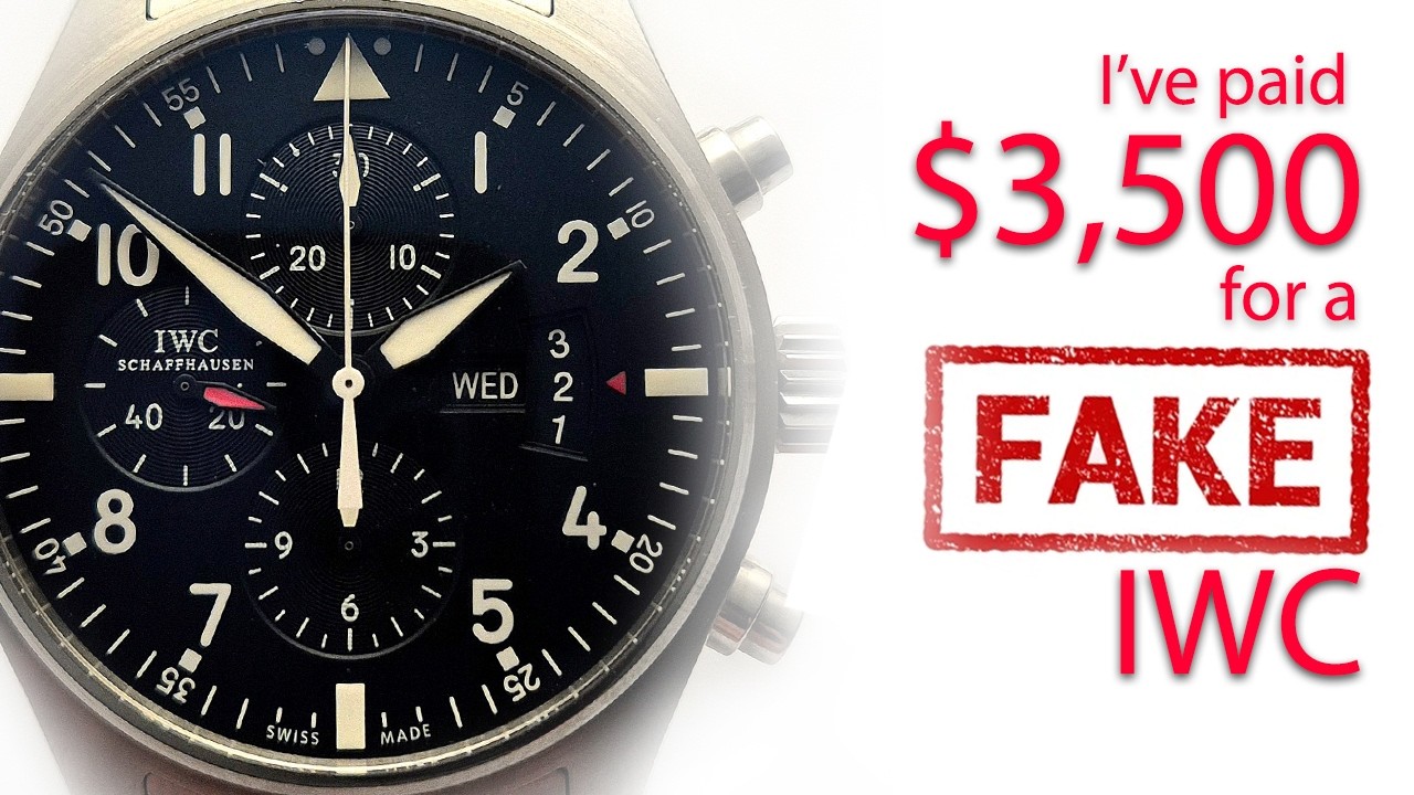 I've paid $3,500 for a fake IWC watch. And yes, I  am a watchmaker and a watch dealer !