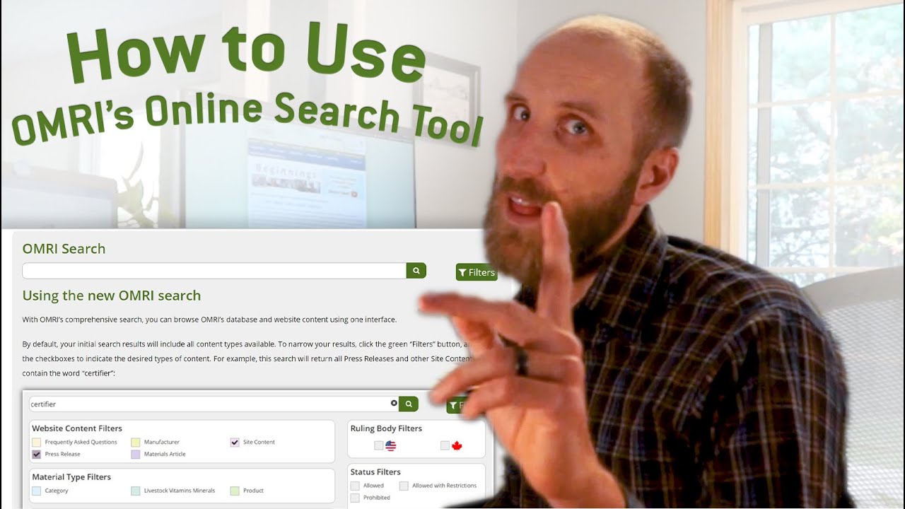Using OMRI's Website Search Tool (A Quick Tutorial)