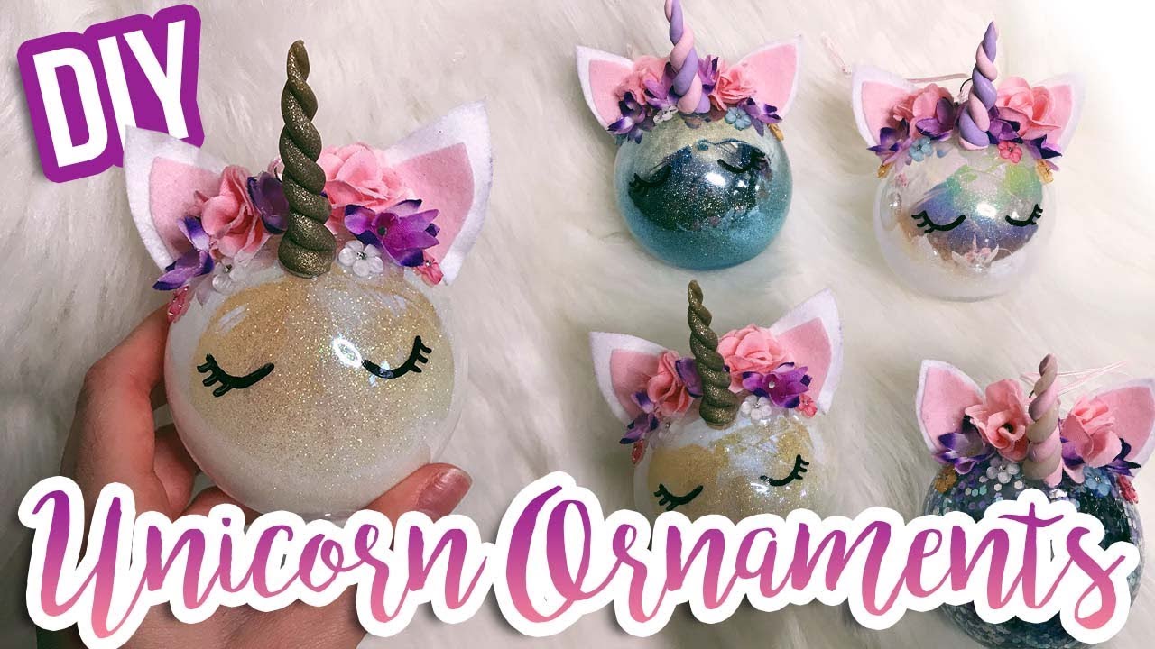 DIY UNICORN ORNAMENTS! How To Make a Unicorn Ornament