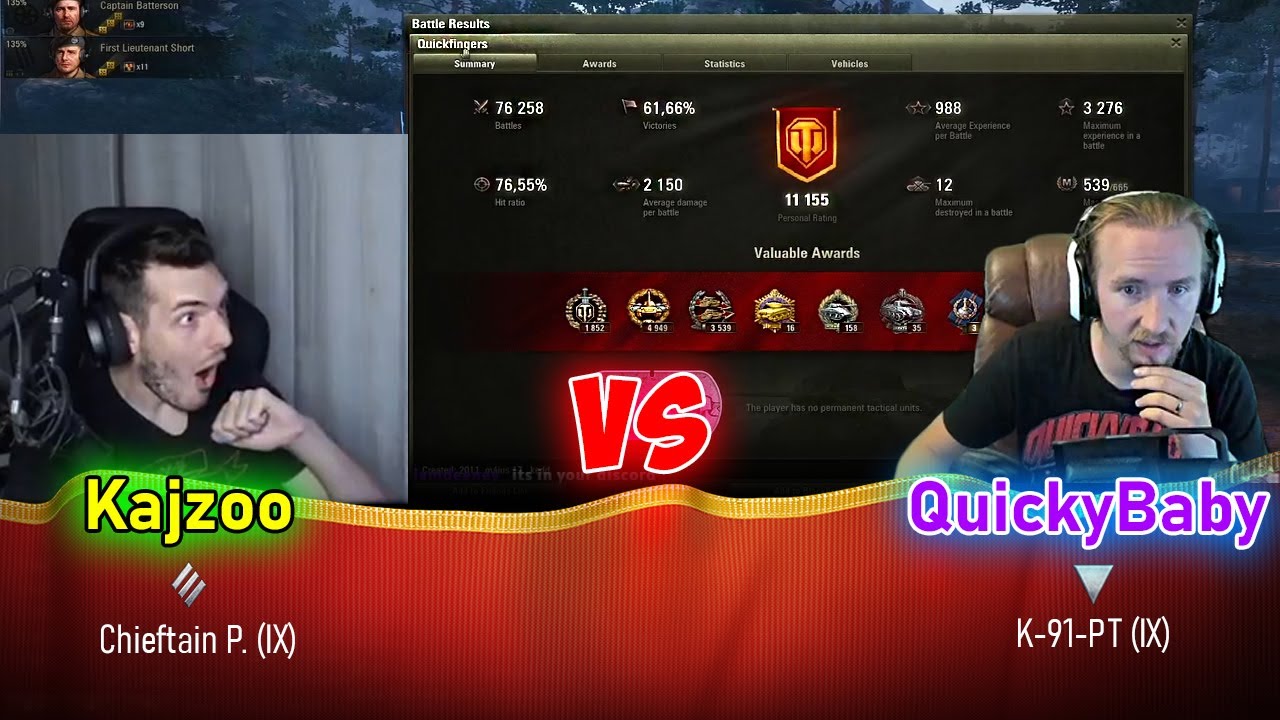QuickyBaby против Kajzoo в случайном бою | World of Tanks