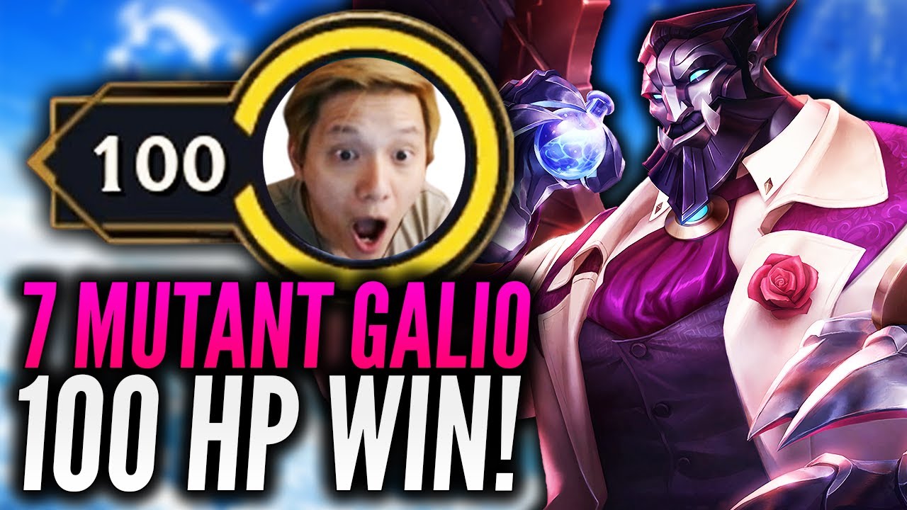 Executing a 100HP WIN in Challenger with 7 MUTANT GALIO | Teamfight Tactics Set 6.5 Patch 12.8