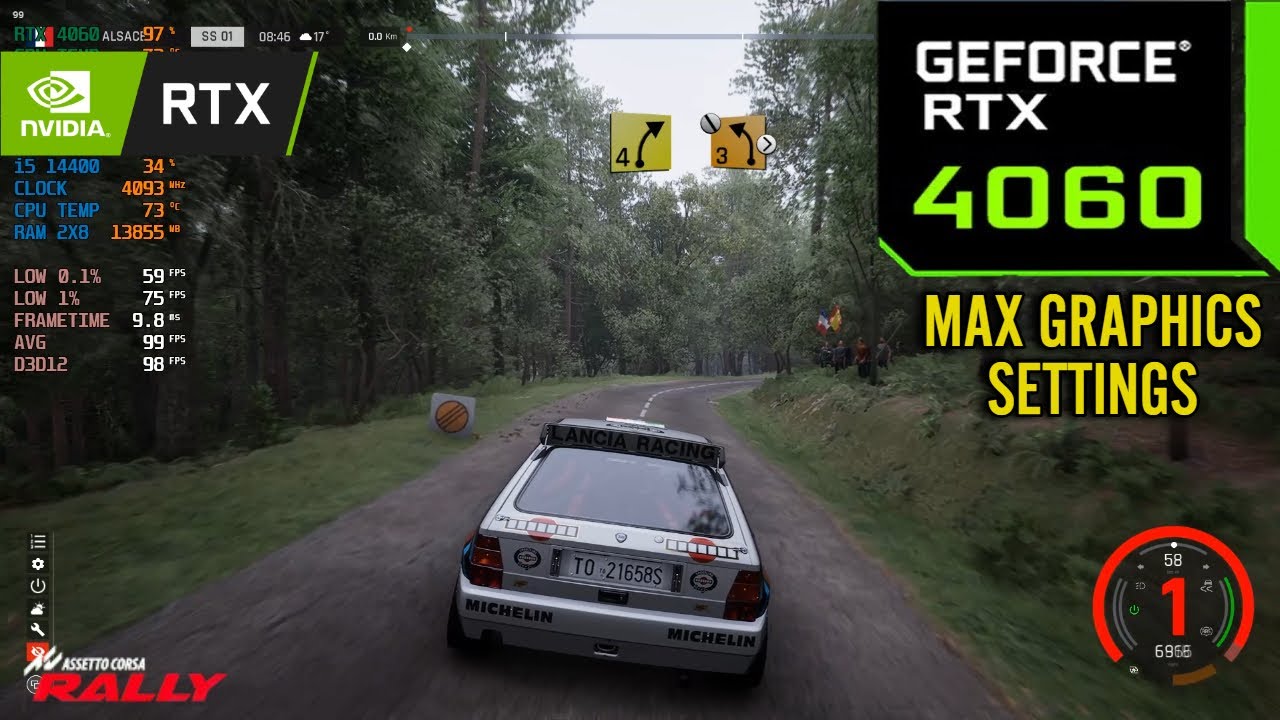 Assetto Corsa Rally : RTX 4060 8GB ( Maximum Graphics Settings )