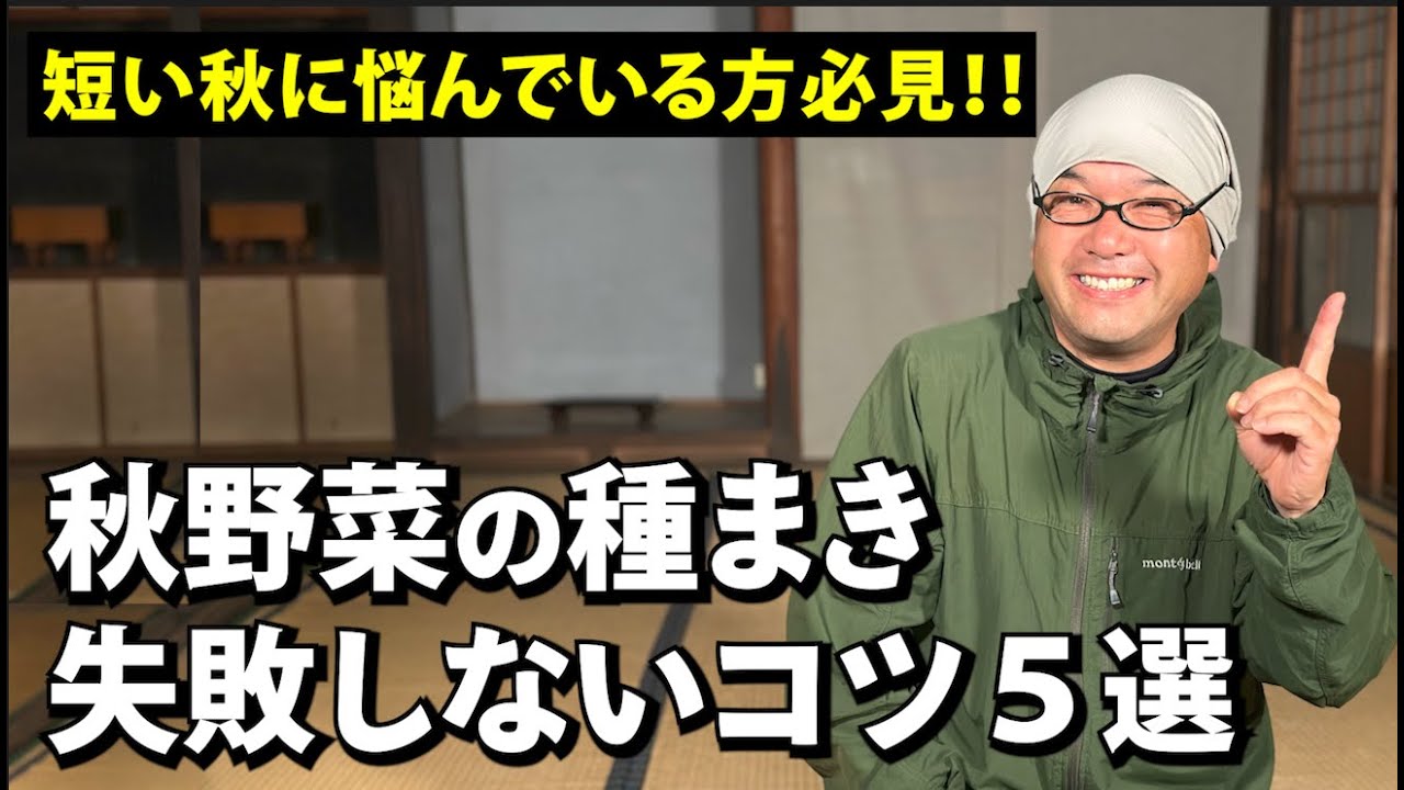 【短い秋をどう乗り切る⁉︎】秋野菜の種まき失敗しないコツ５選
