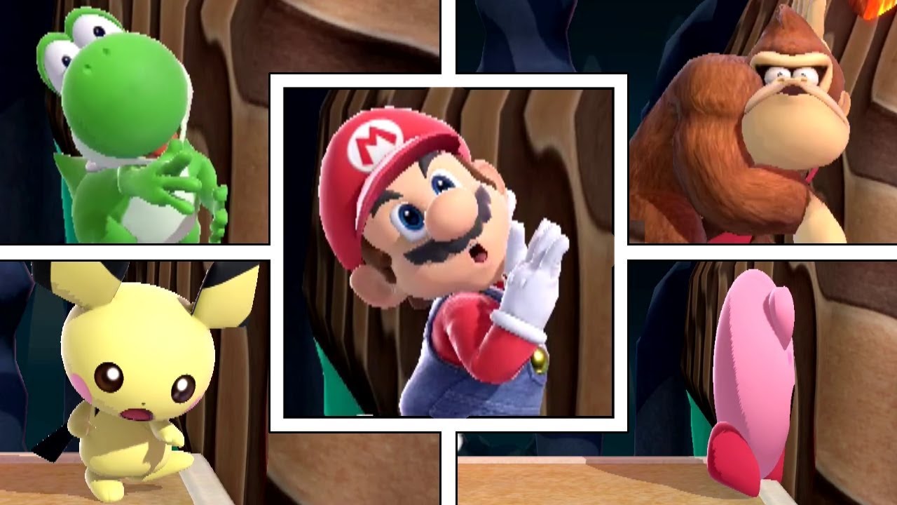 Super Smash Bros. Ultimate - All Character's Reactions & Animations When Running Into A Wall
