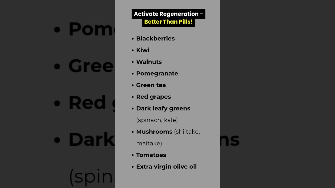 Foods That Regenerate Stem Cells Naturally!