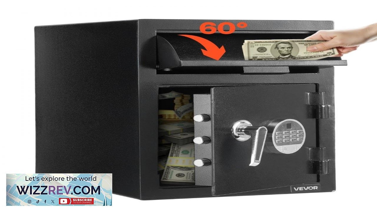 VEVOR 1.2 Cubic Feet Drop Safe Large Capacity Front Drop Slot Safe