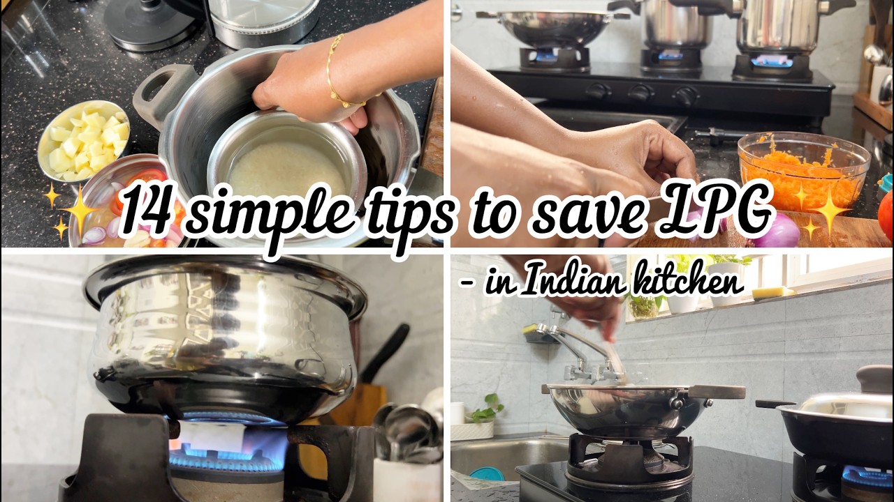14 Simple tips to save LPG in Indian kitchen #frommyhomevlogs #kitchen #tips #LPG