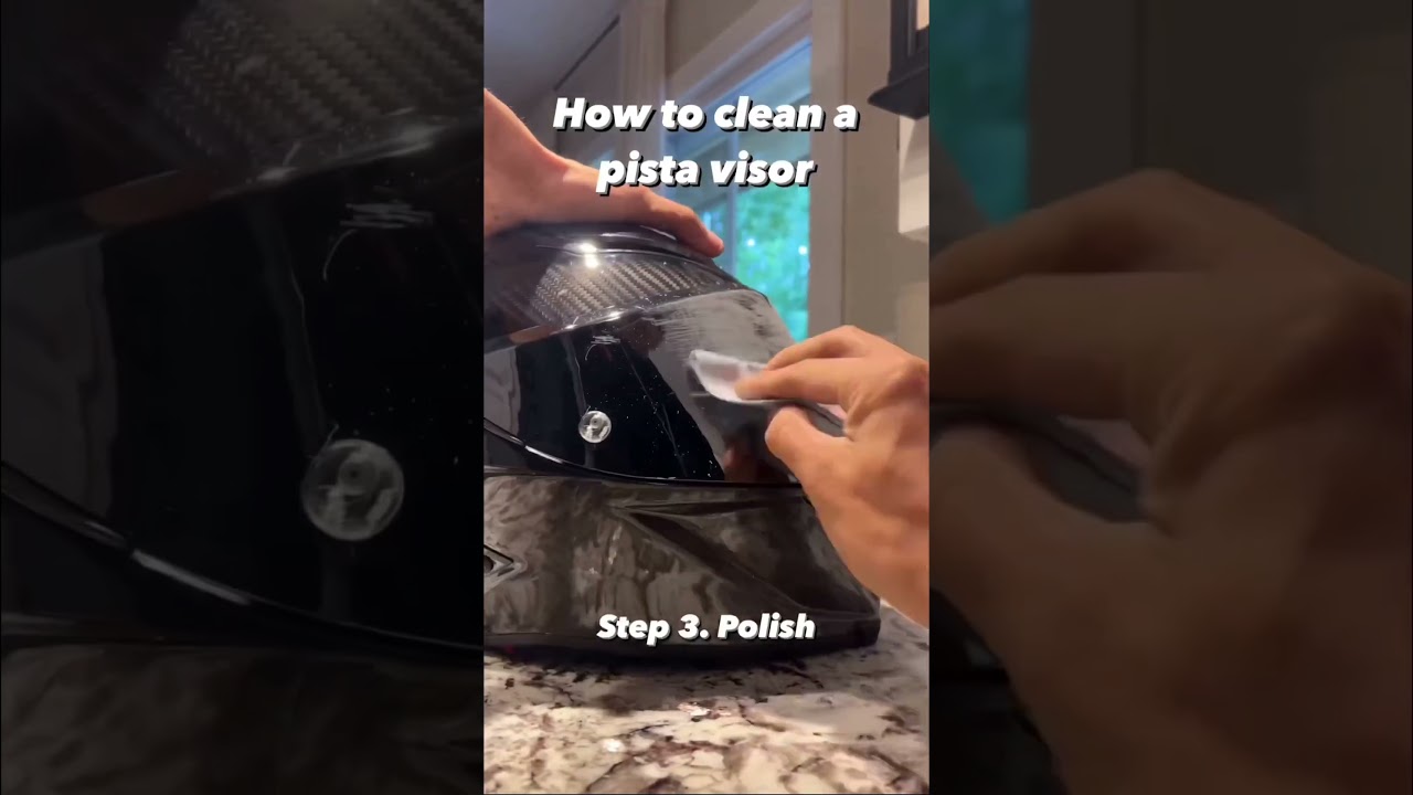 How to clean your visor ! #motorcycle #helmet #visor #cleaning #sanding