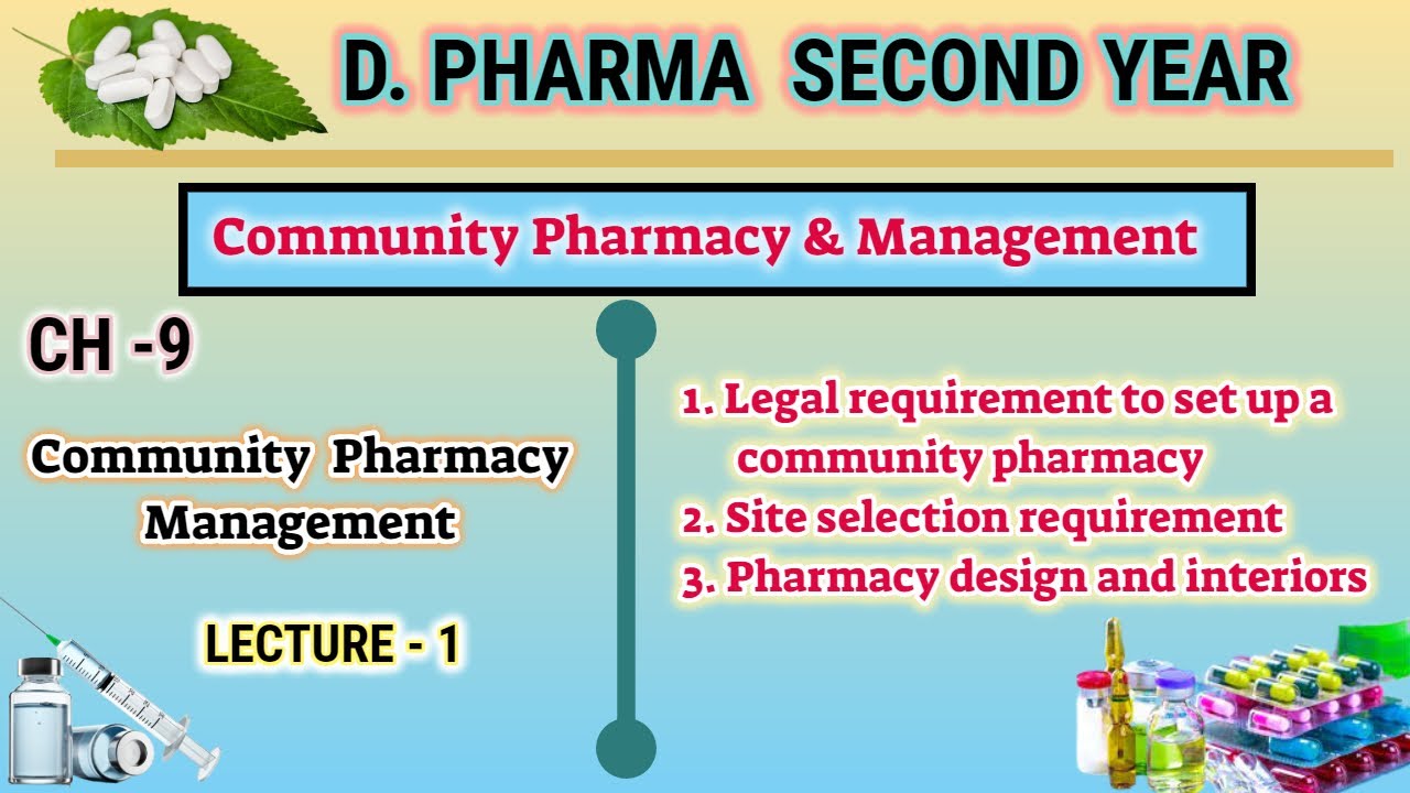 Community pharmacy management | L-1 | Ch-9 | D.Pharm second year