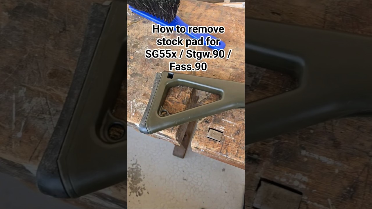 One way to remove the stock placard/ butt pad on the SIG 🇨🇭 SG55x Rifles.