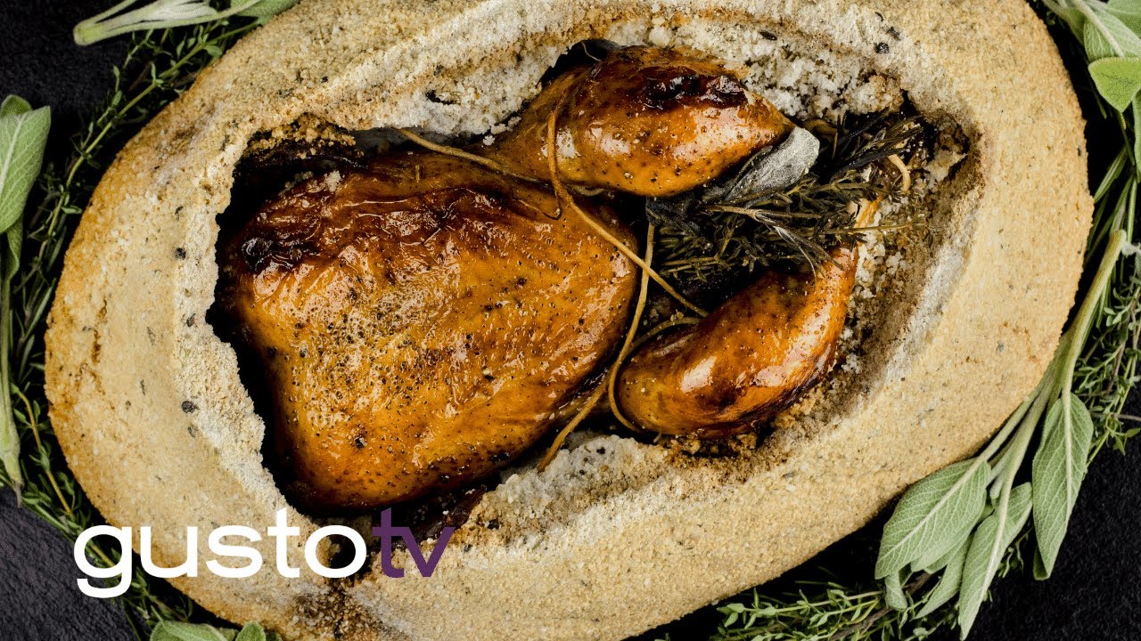 herb-stuffed salt-crusted chicken | cook like a chef