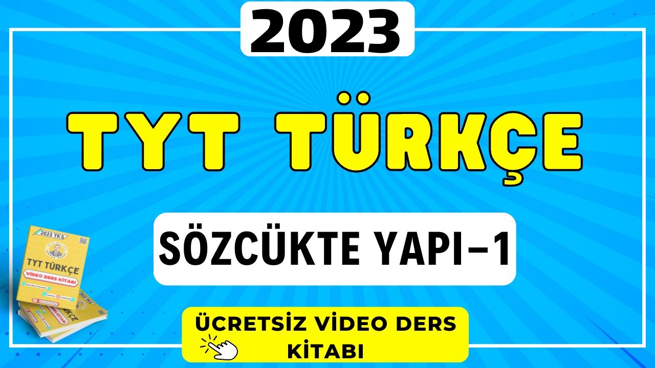 TYT Türkçe | Sözcükte Yapı Çekim Ekleri | #tyt2023 | Ücretsiz Video Ders Kitabı | Kutlu Hoca