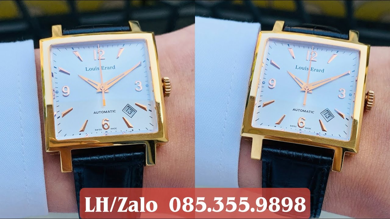 (Lh: 085.355.9898) Đồng Hồ Louis Erard L’esprit du Temps la Carree White Dial Rose Gold 69500 AA01 