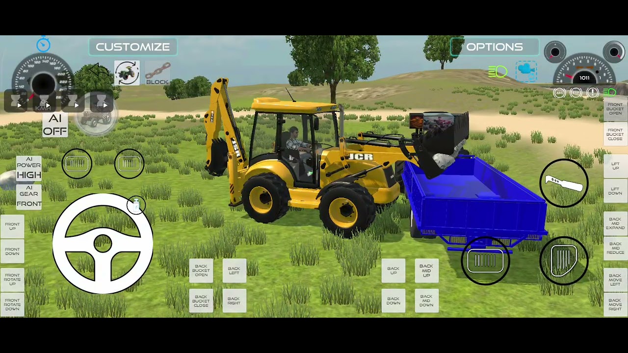 buldozer se pather utha kar tractor mai