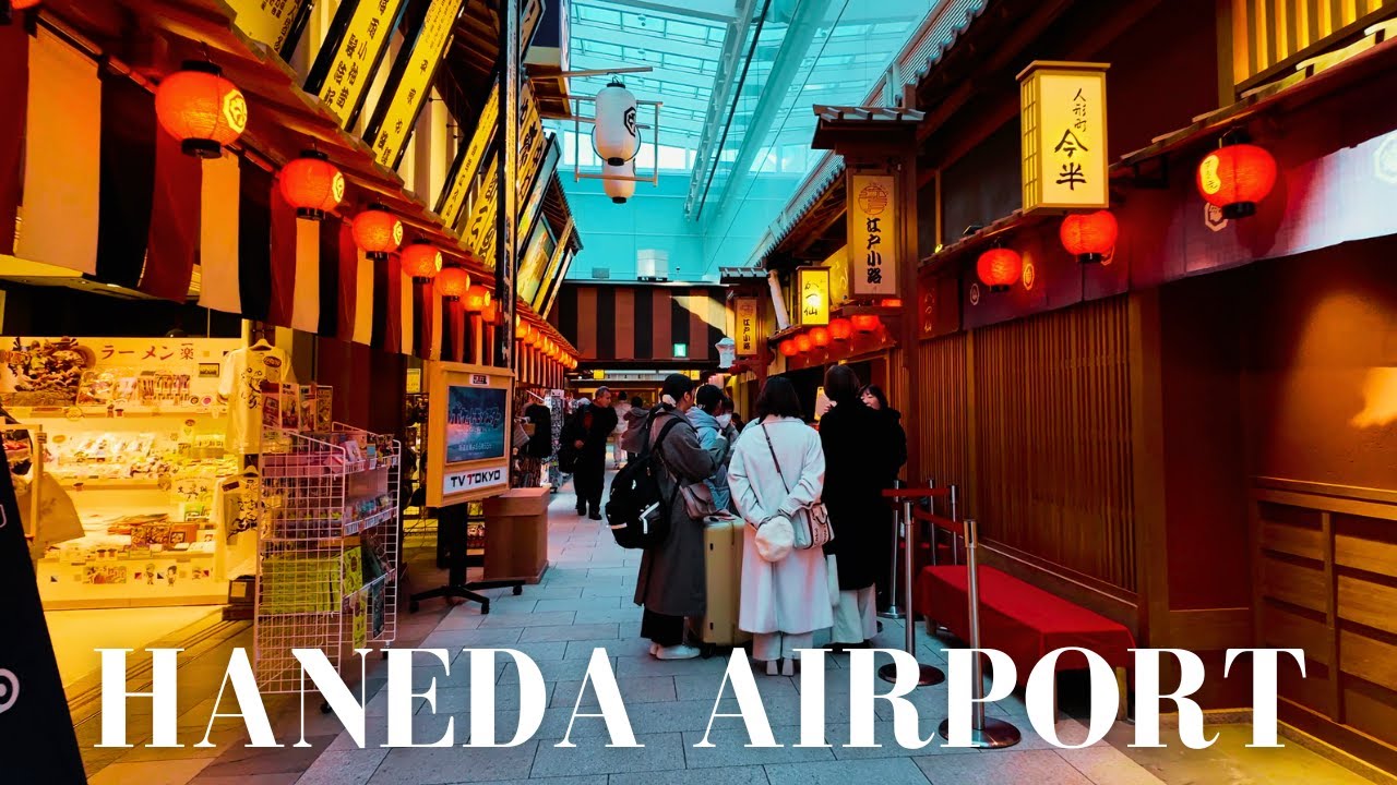 Best Airport in the World? Tokyo, Japan. Walking Tour. 4K.