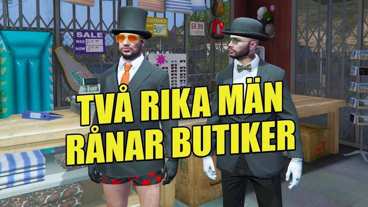 Tv&aring; rika m&auml;n r&aring;nar butiker i GTA 5
