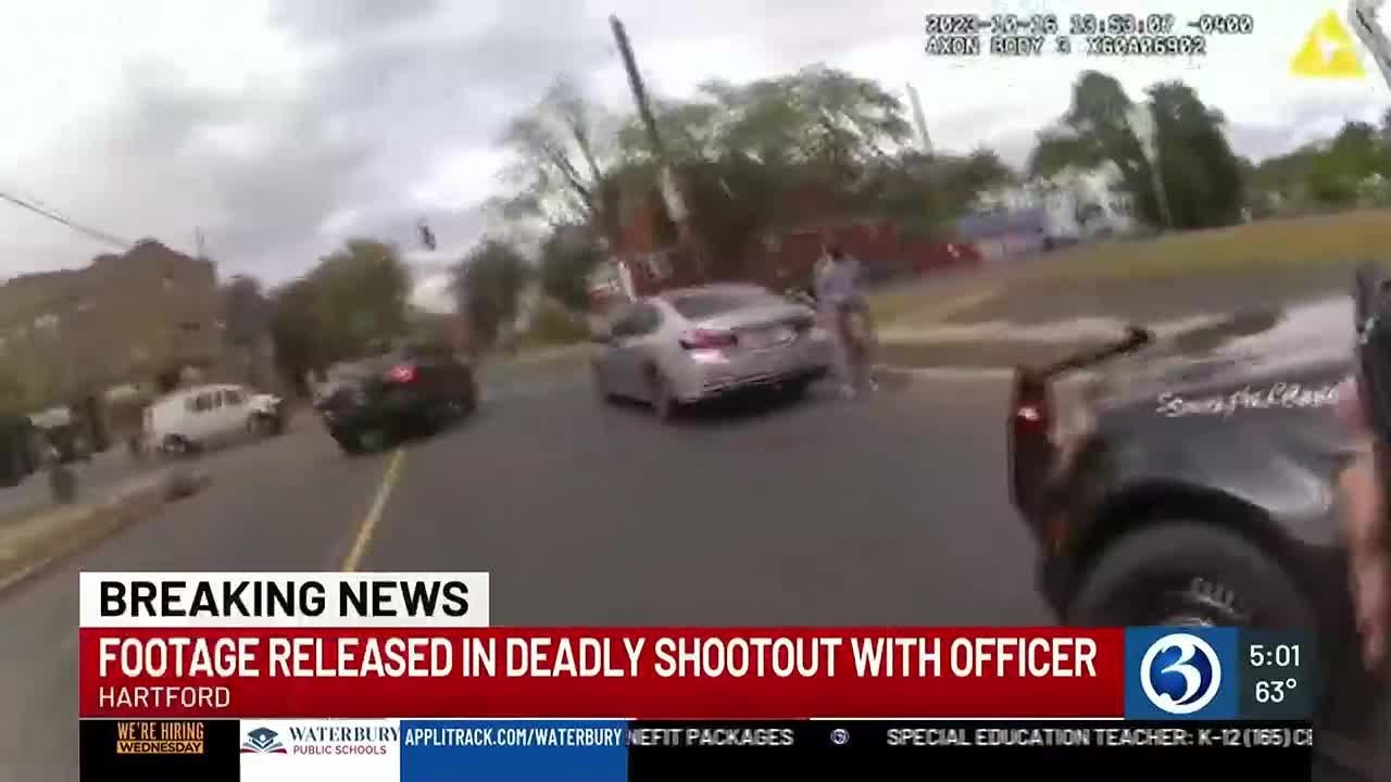 Footage released of deadly shootout with Hartford officer