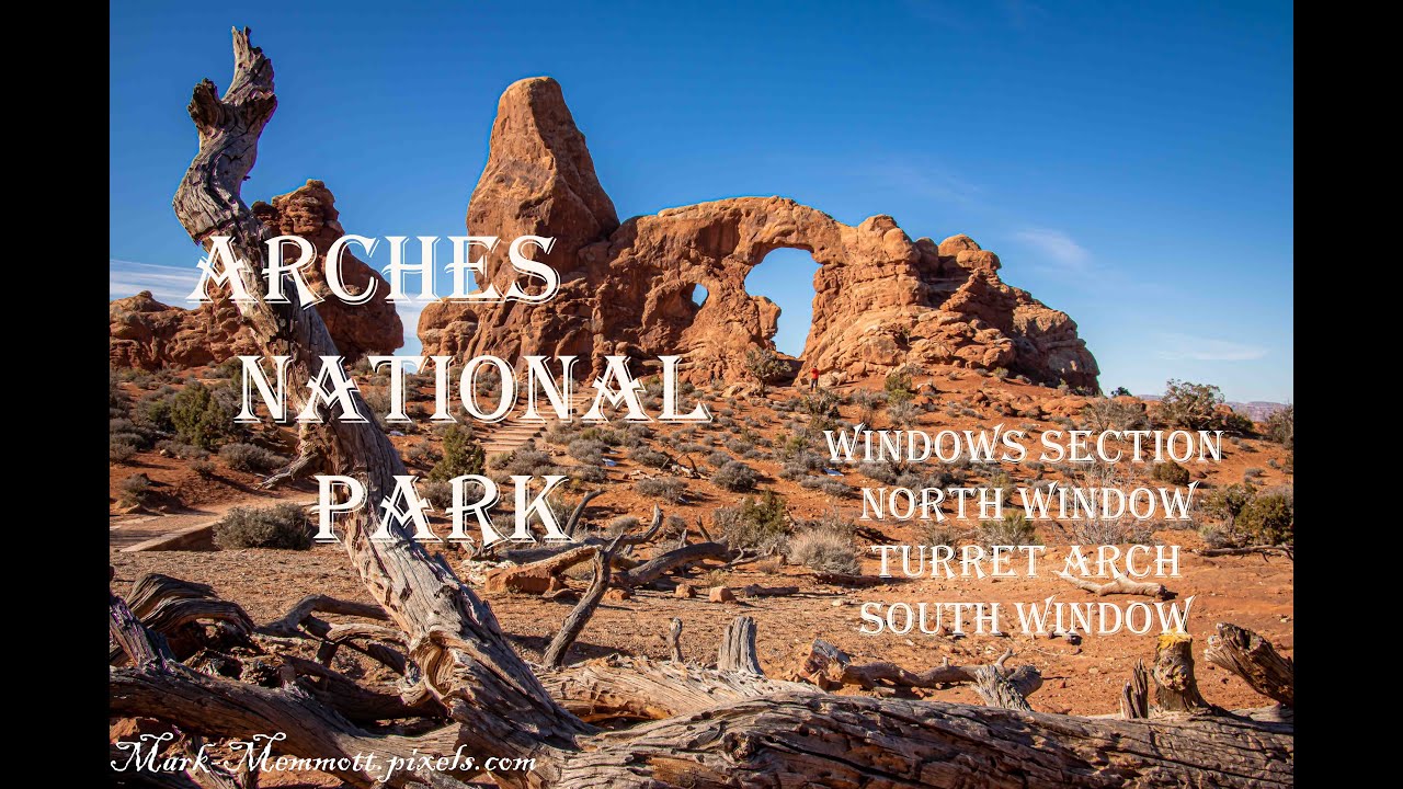 Arches National Park Tour. Windows Section. North Window Arch, Turret Arch, and South Window Arch.