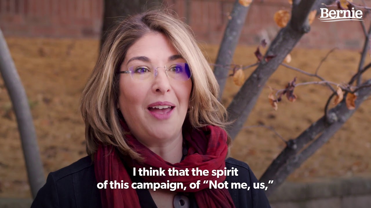 Naomi Klein Endorses Bernie Sanders for President