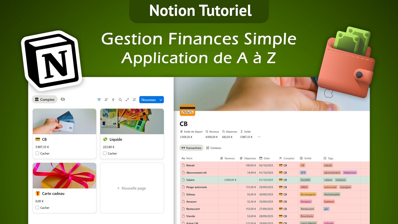Notion tutoriel : Gérer ses finances personnelles simplement ! 💸