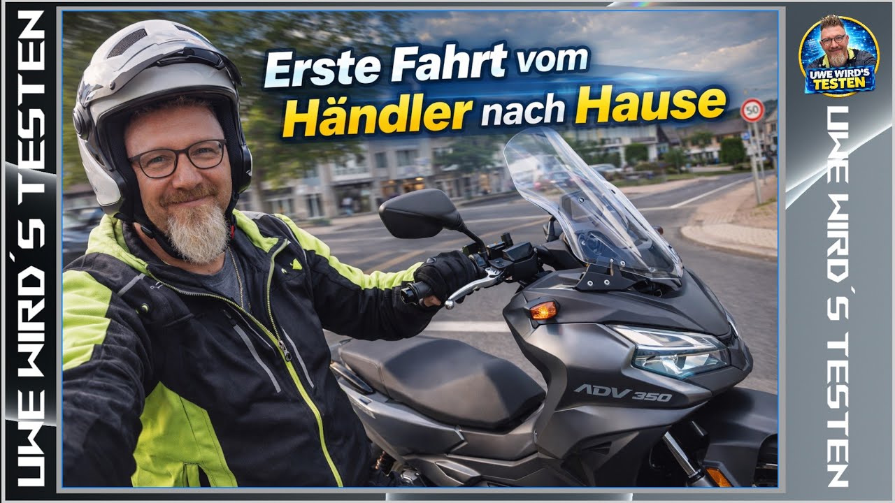Honda ADV350 - erste fahrt vom Händler nach Hause
