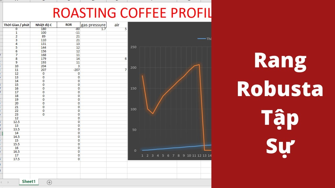 RANG CAFE  ROBUSTA đơn giản cho người mới bắt đầu tập sự