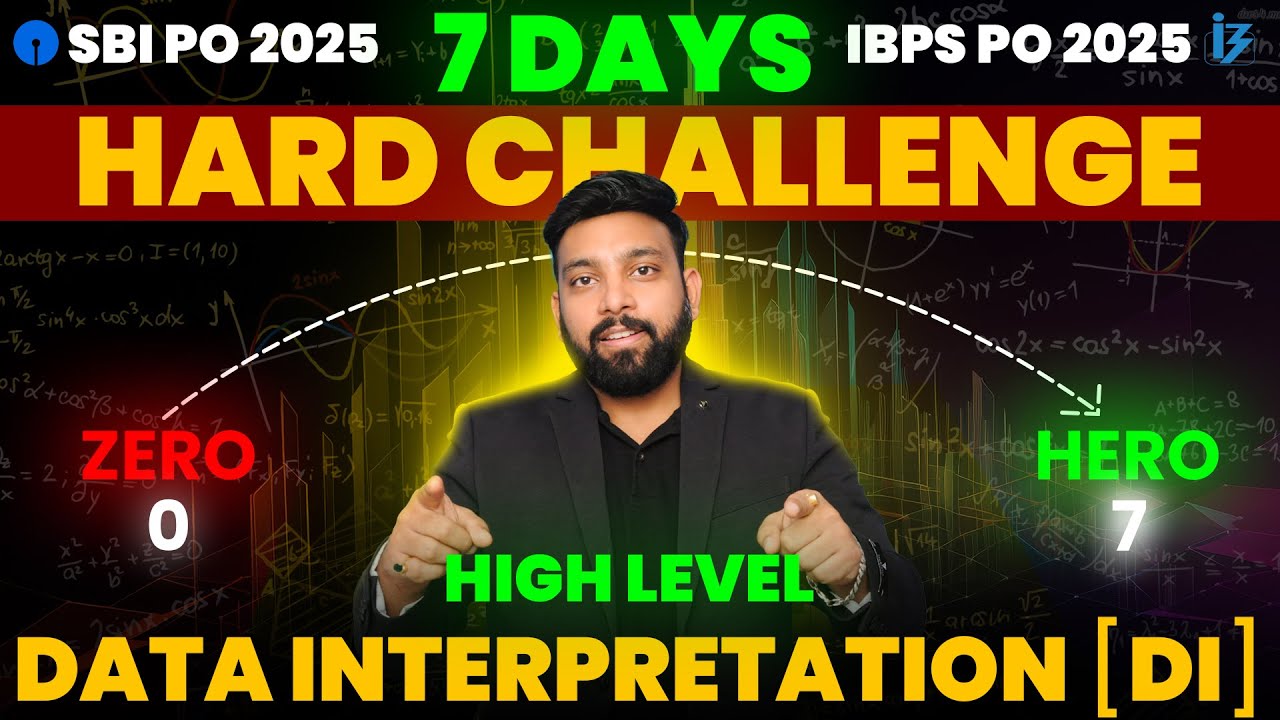 7 Days DI Hard Challenge 🔥 | High Level | Data Interpretation | SBI PO 2025 & IBPS PO 2025 | Day #7