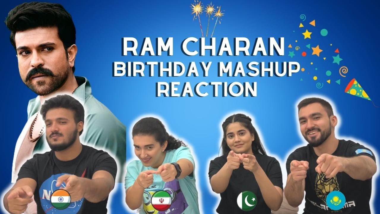 РЕАКЦИЯ НА ДЕНЬ РОЖДЕНИЯ RAM CHARAN | Stalwart Studio | Реакция 4 идиотов | Реакция иностранцев