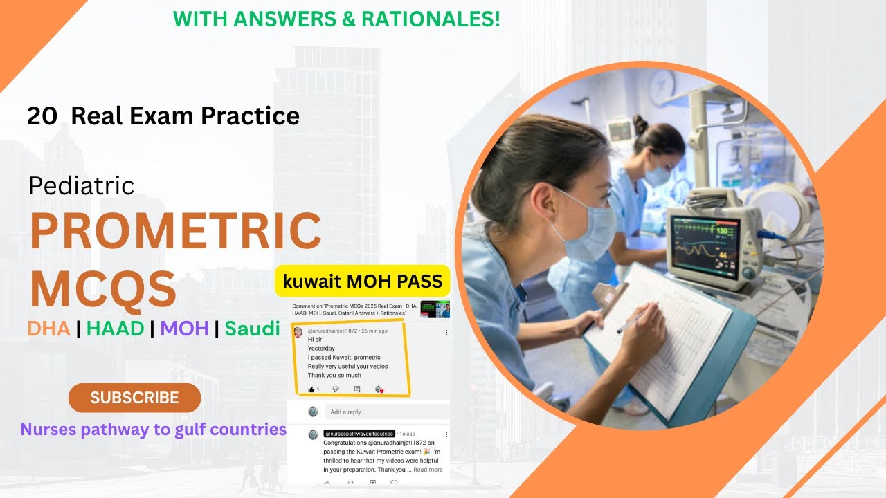 Prometric Pediatric 2025 MCQs with Answers & Rationales | Real Exam Questions (DHA, HAAD, MOH, Saudi