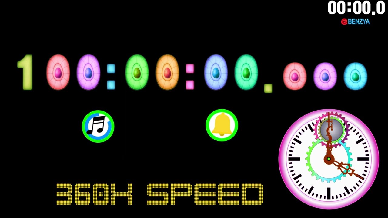 100 Hours Speed x360 countdown timer alarm🔔